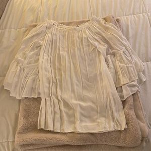 White Boho Off-the-Shoulder Dress